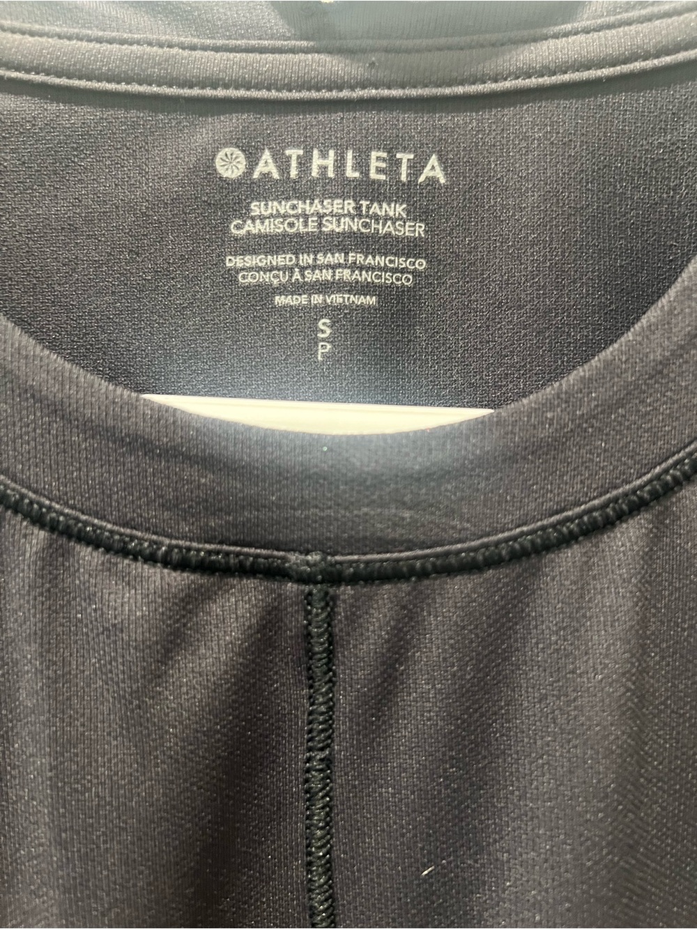 Athleta Sunchaser Tank Black Sleeveless Athletic Top Size Small - Picture 2 of 3